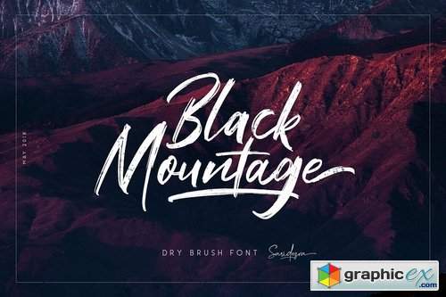 Black Mountage - Brush Font