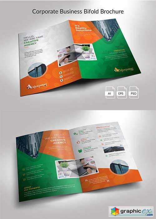 Corporate Business Bifold Brochure