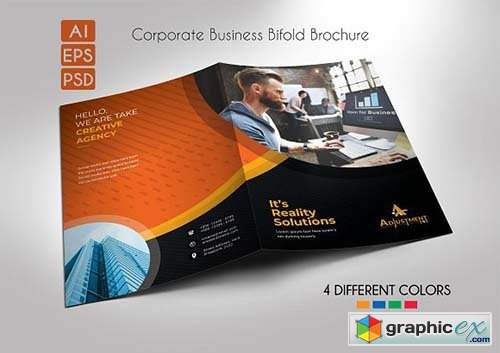 Corporate Business Bifold Brochure 3314123