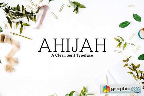Ahijah A Clean Serif Font Family