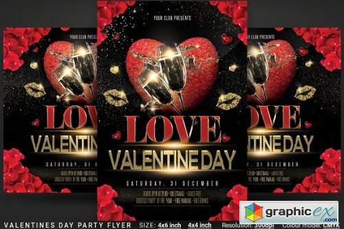 Valentines Day Party Flyer 3349483