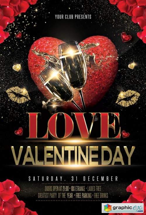 Valentines Day Party Flyer 3349483