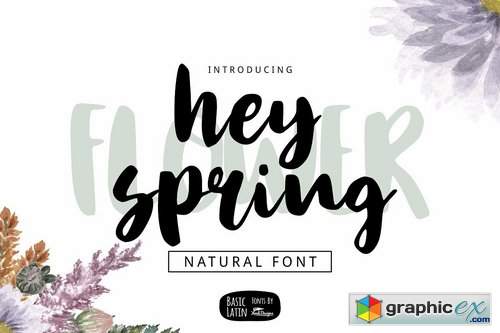 Hey Spring Brush Font
