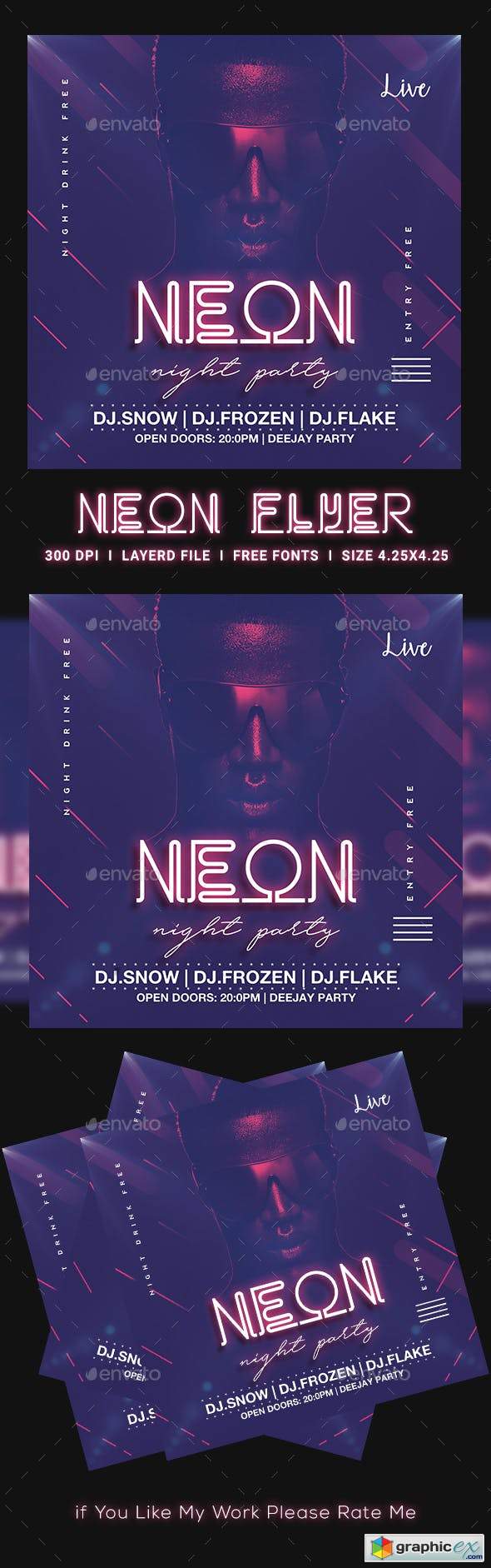 Neon Party Flyer 23147249