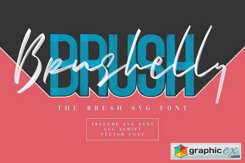 Brushelly SVG Brush Font