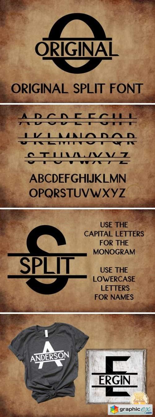Original Split Font - A Monogram Font