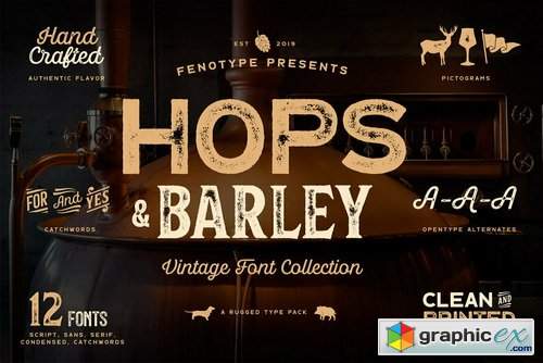 Hops and Barley Font Family