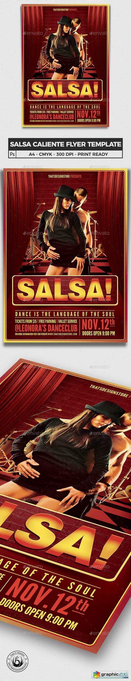 Salsa Caliente Flyer Template - Updated !
