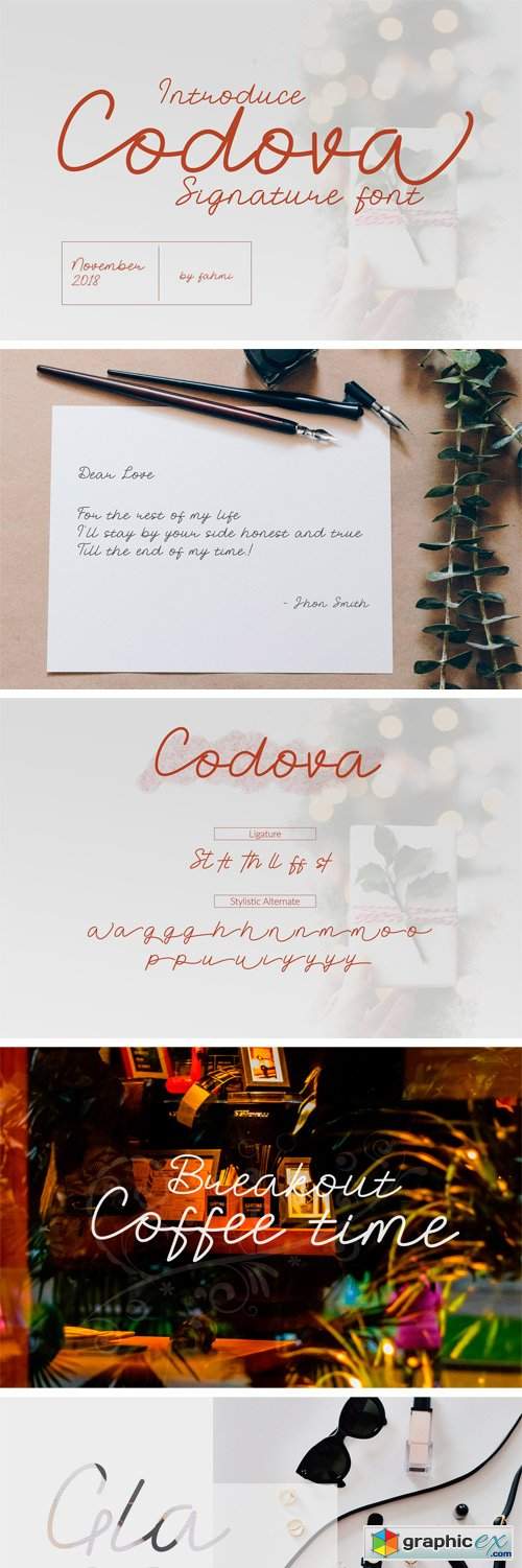 Codova Signature Font