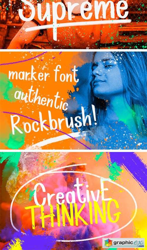 Rockbrush Marker Font