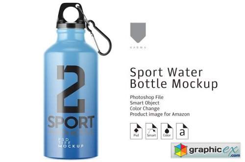 Sport Water Bottle Mockup