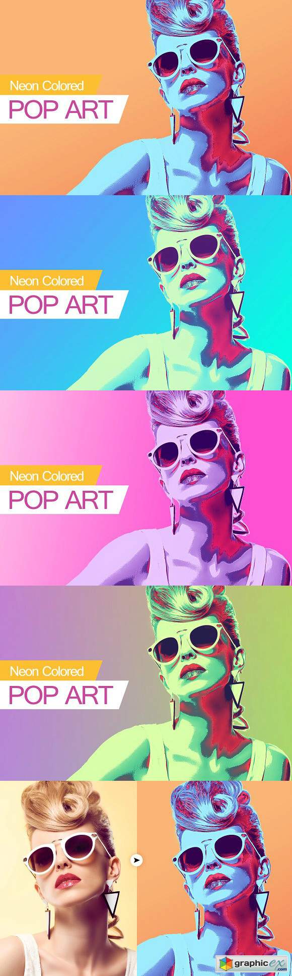 Neon Colored POP ART