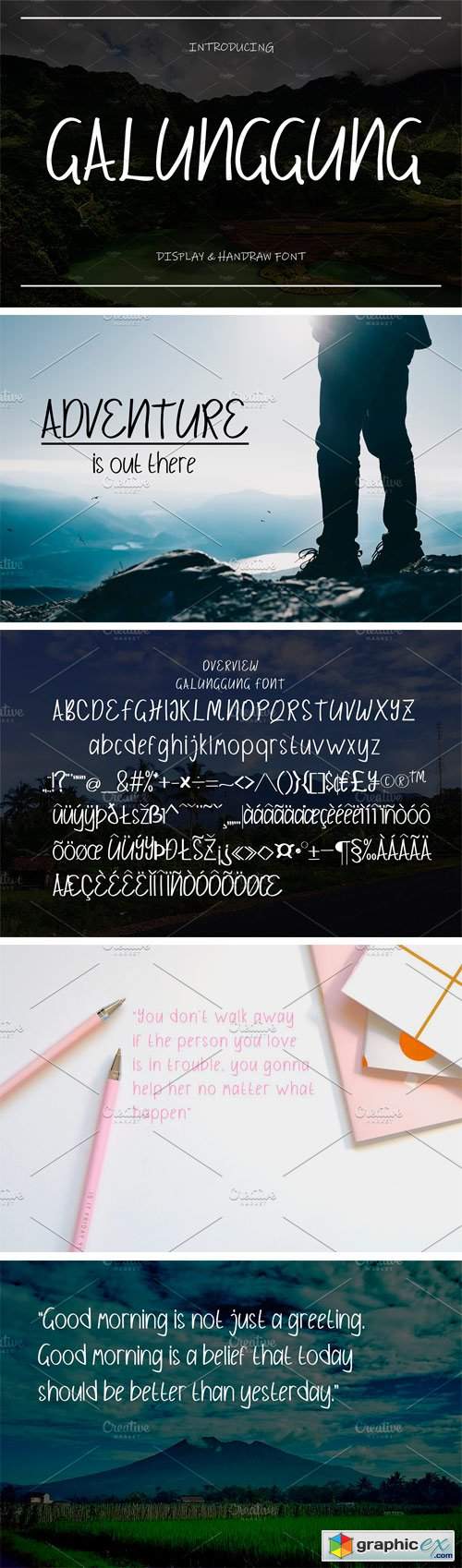 Galunggung // Display & Handraw Font