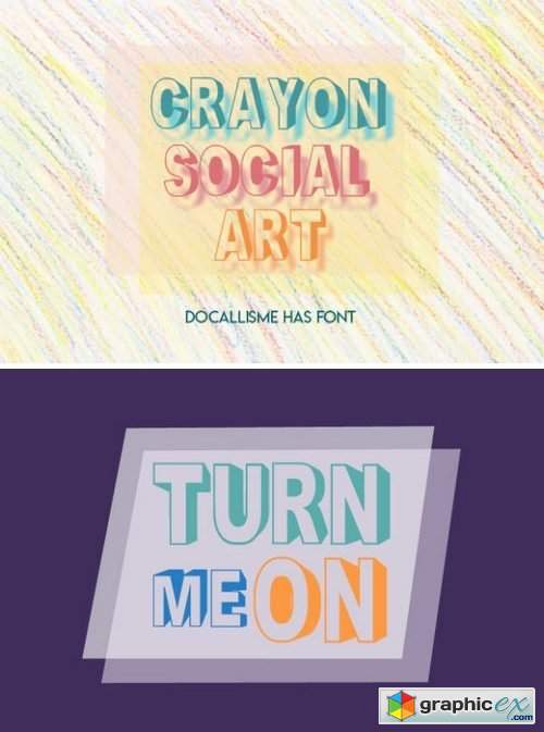 Crayon Social Art Font