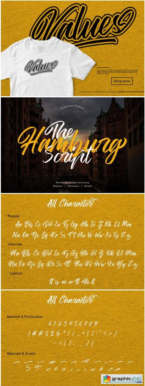 The Hamburg Script Font