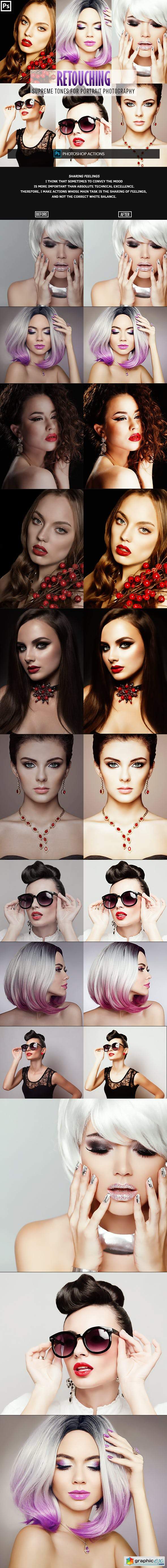 Retouching One Click Photoshop Action