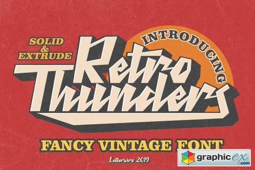 Retro Thunders - Retro Font 3491573