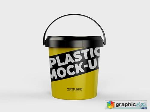 Plastic Bucket Mockup