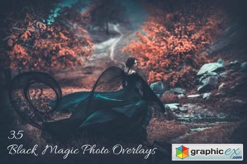 35 Black Magic Photo Overlays