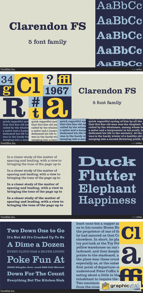 Clarendon FS Font Family