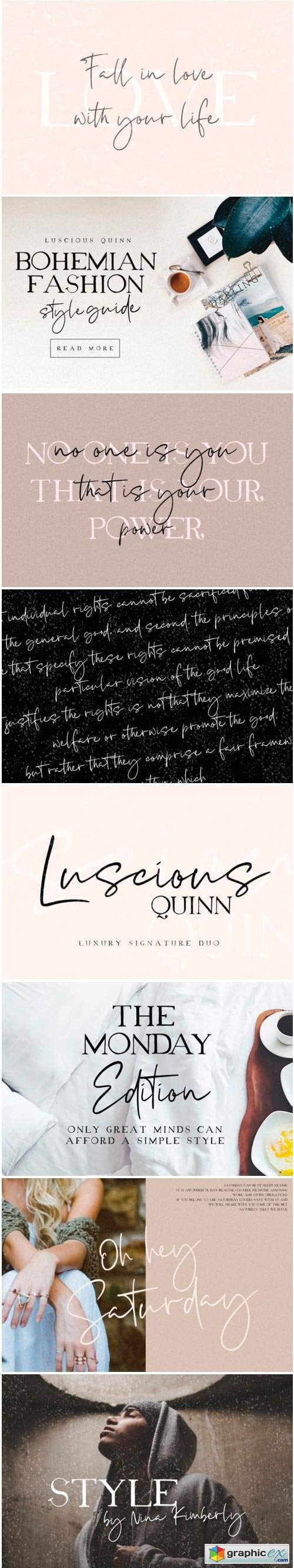 Luscious Quinn Duo Font