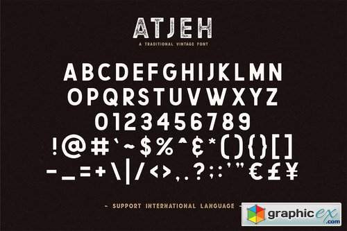 Atjeh - A Traditional Vintage Font