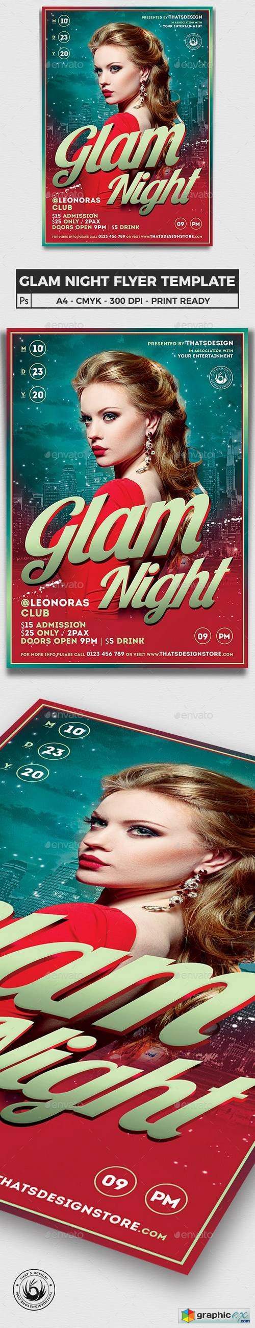 Glam Night Flyer Template 15696722