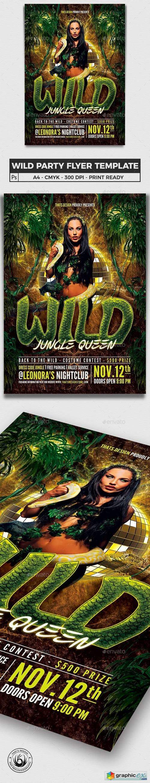 Wild Party Flyer Template 6382383