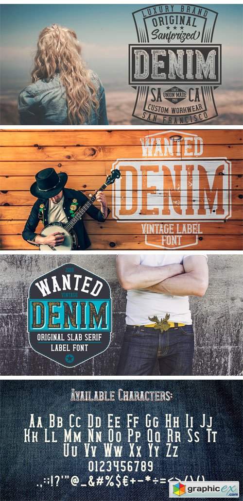 Wanted Denim Font Family