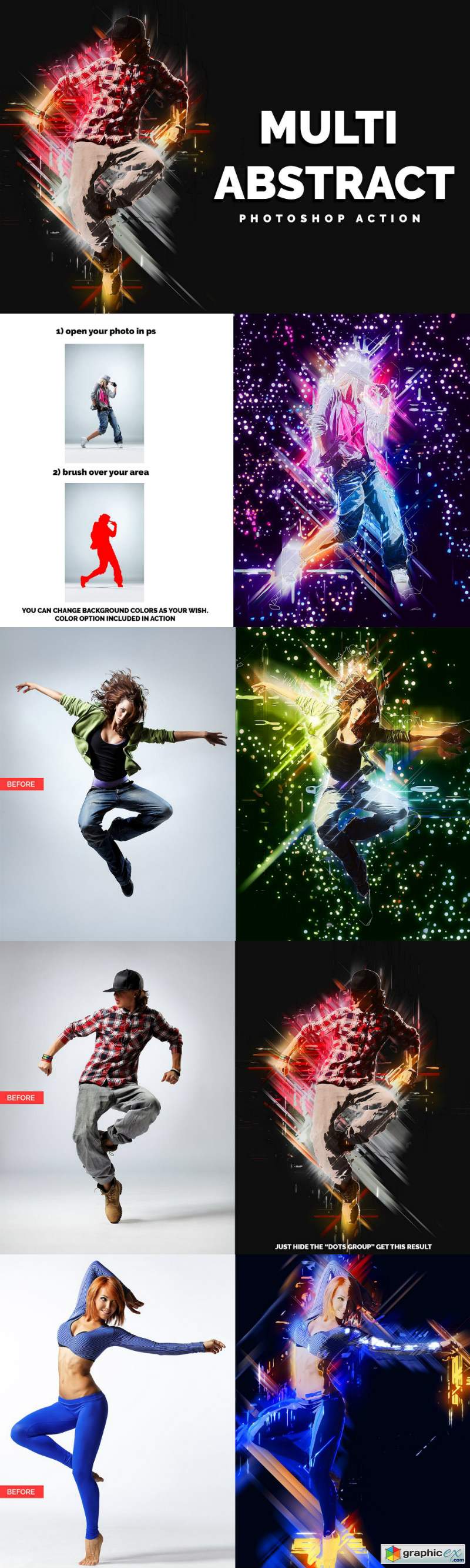 Multi Abstract Photoshop Action