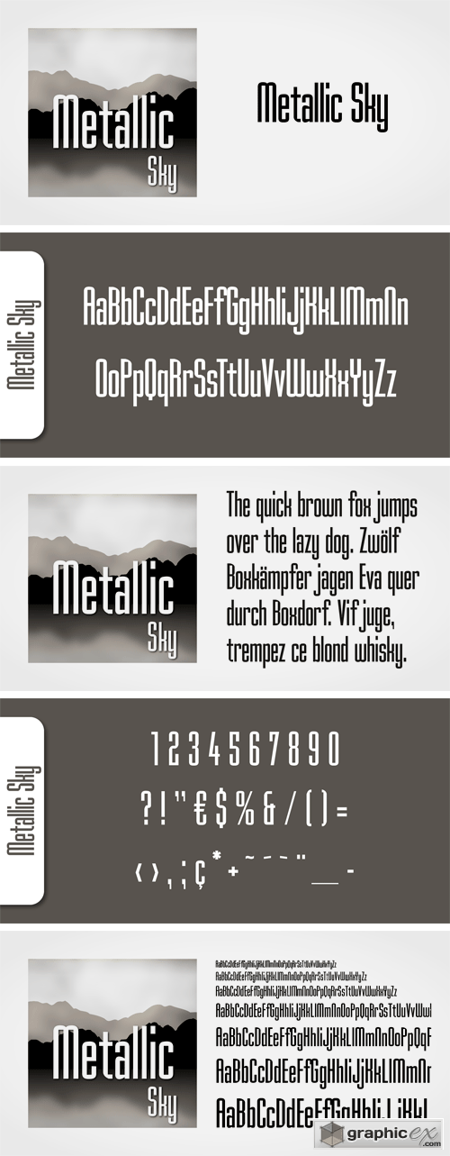 Metallic Sky Font