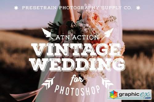 Vintage Wedding Action for Photoshop