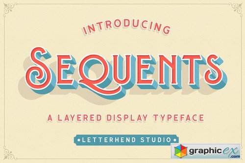 Sequents - Layered Font (+ORNAMENT)