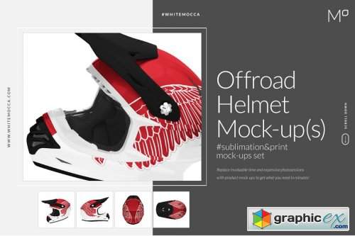 Offroad Sport Helmet Mock-ups Set