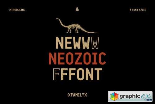 Neozoic Font Family - 4 Fonts
