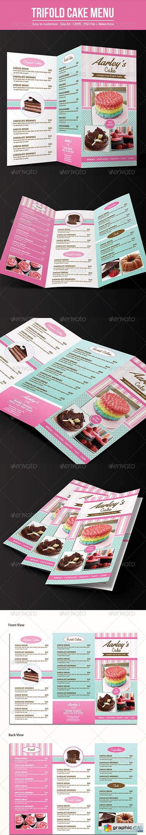 Trifold Cake Menu + Business Card