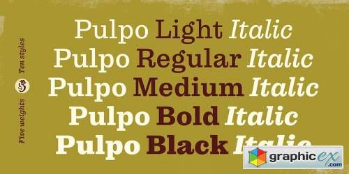 Pulpo Font Family - 10 Fonts