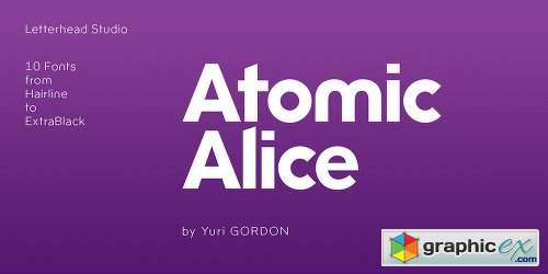 Atomic Alice Font Family - 10 Font