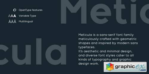 Meticula Font Family - 18 Fonts