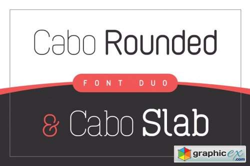 Cabo Rounded and Slab - Font Duo