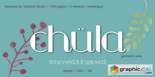 Chula Font Family - 3 Fonts