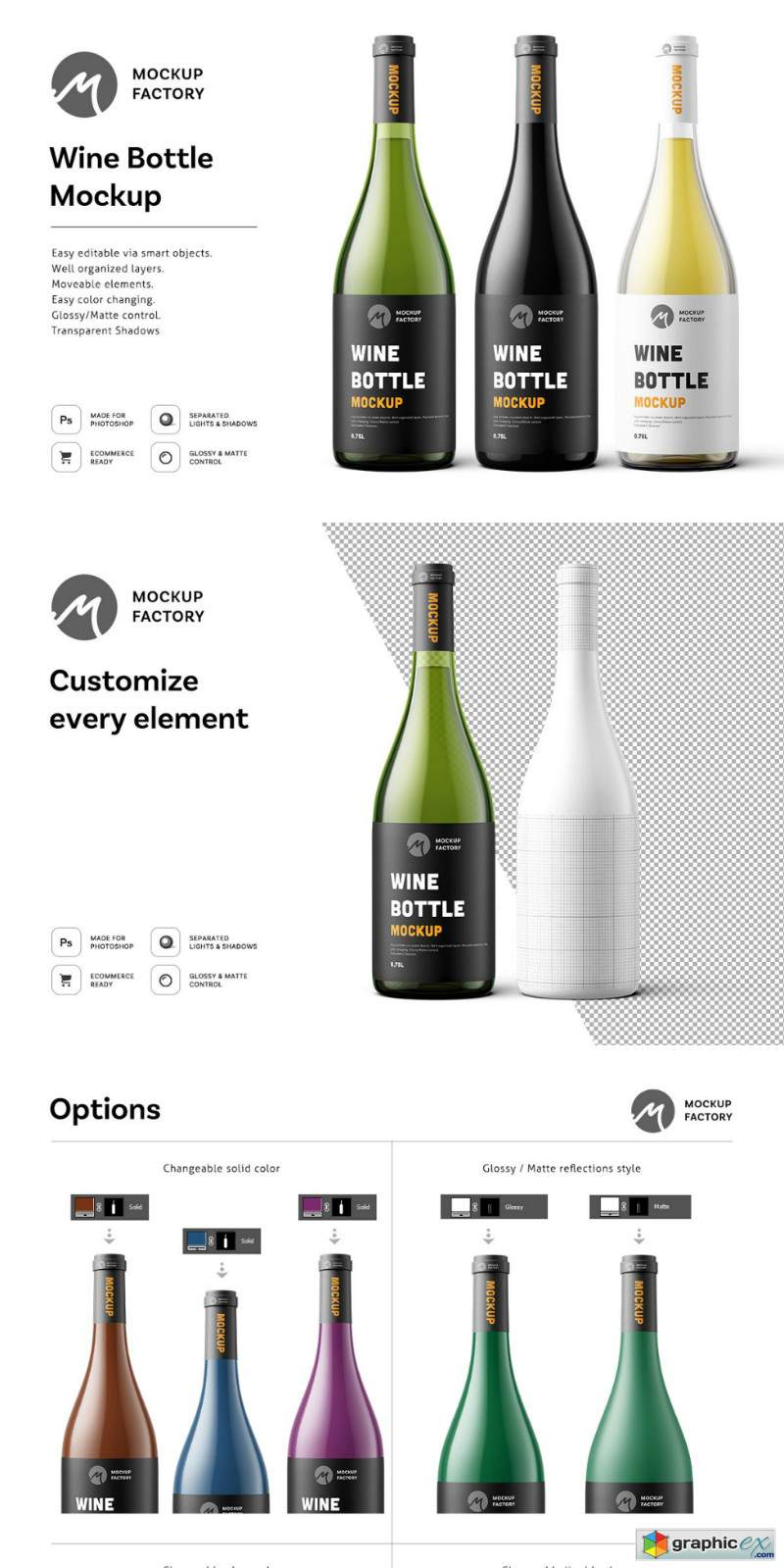 Wine Bottle Mockup Vol2