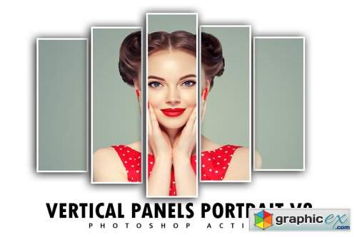 Vertical Panels Portrait V2 Photoshop Action
