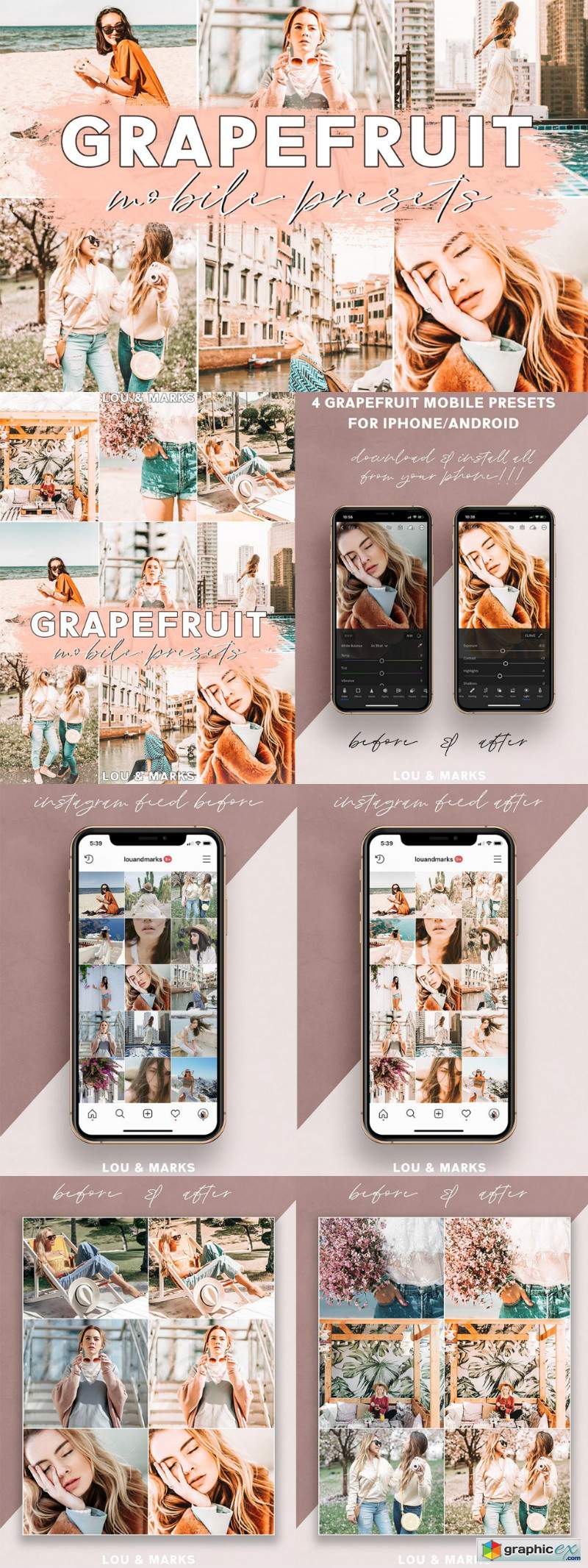 Grapefruit Blogger Mobile Presets