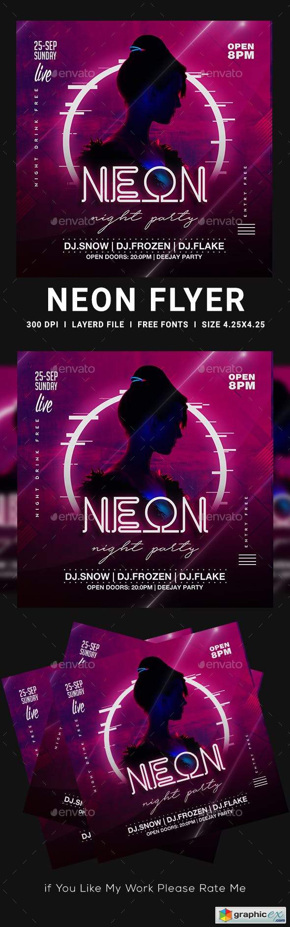 Neon Party Flyer 23537729