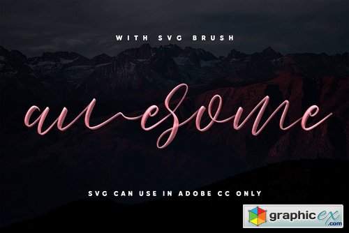 Love Brush SVG Font - Free Sans
