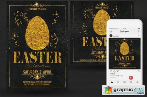 Happy Easter Party Flyer 3678455