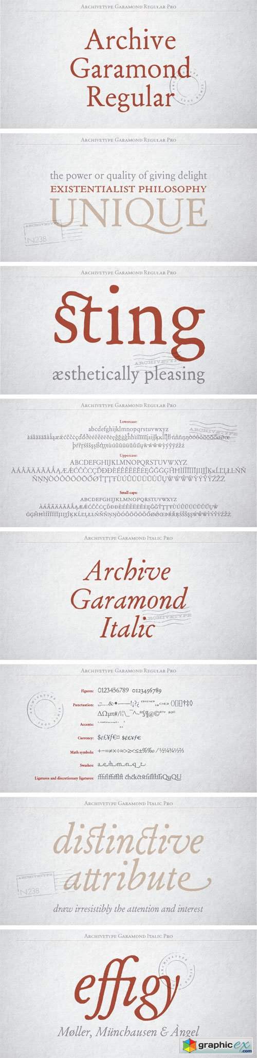 Archive Garamond Pro Font Family