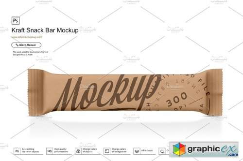Kraft Snack Bar Mockup 3645228