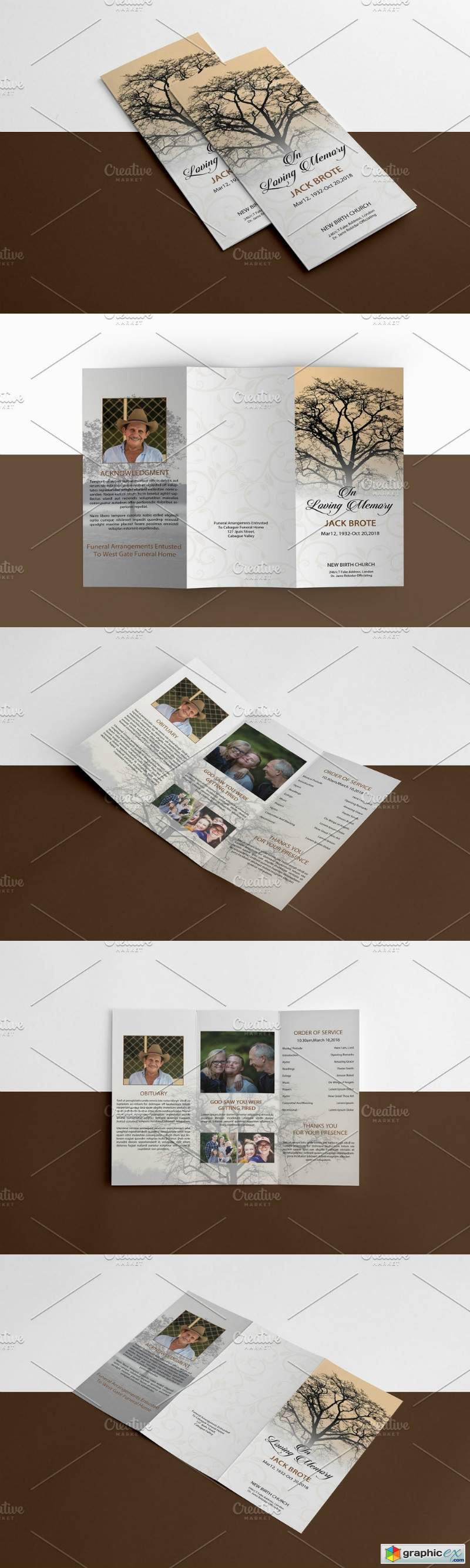 Trifold Funeral Template - V849